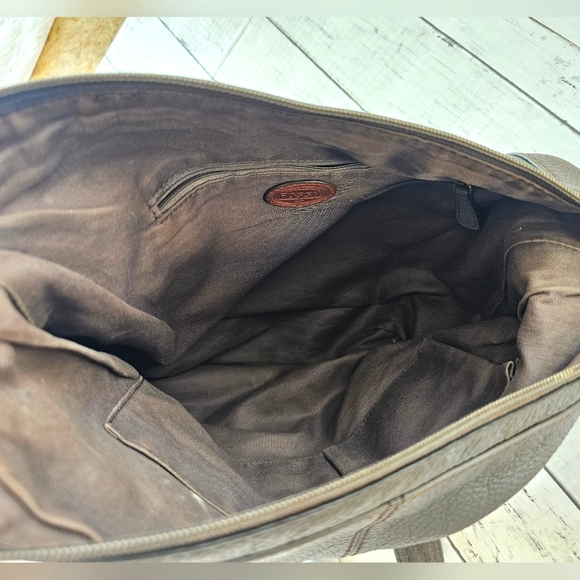 Fossil Morgan Large Crossbody Purse Gray Taupe Leather Bag w/ Storage Pockets - Picture 11 of 13